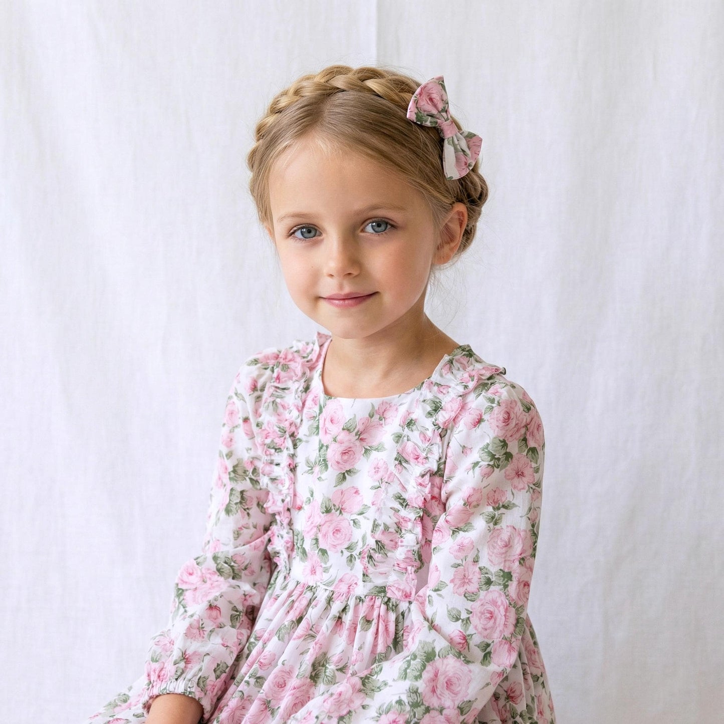 Liberty London Wedding Flower Girl Dress, Handmade Heirloom Children Clothing, Sustainable Tailoring Floral-Print Outfits