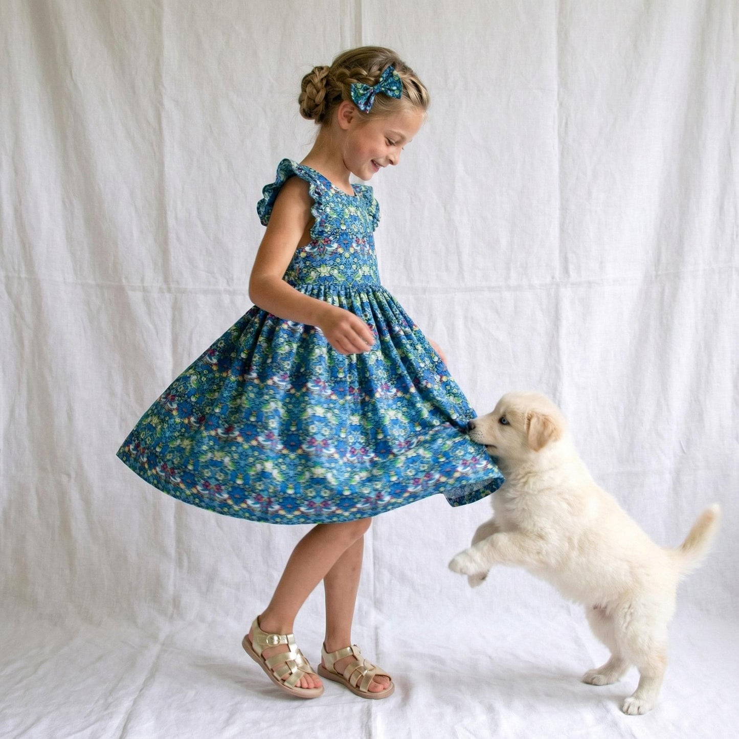 Liberty London Sleeveless Sun Dress, Handmade Floral Print Cotton Tana Lawn Clothing, Summer Outfits