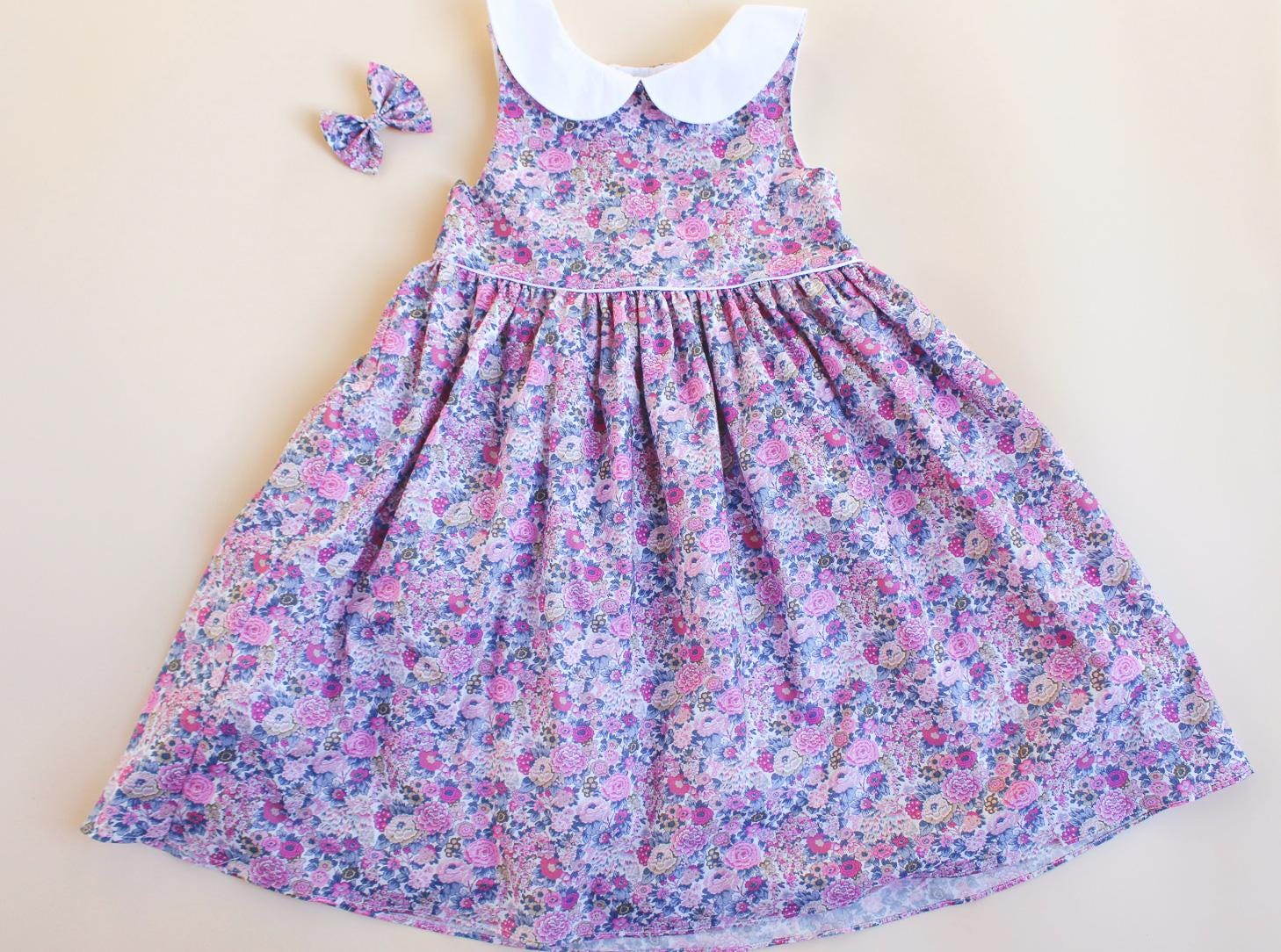 Liberty London Floral Dress: English Cotton Flower Girl Dress