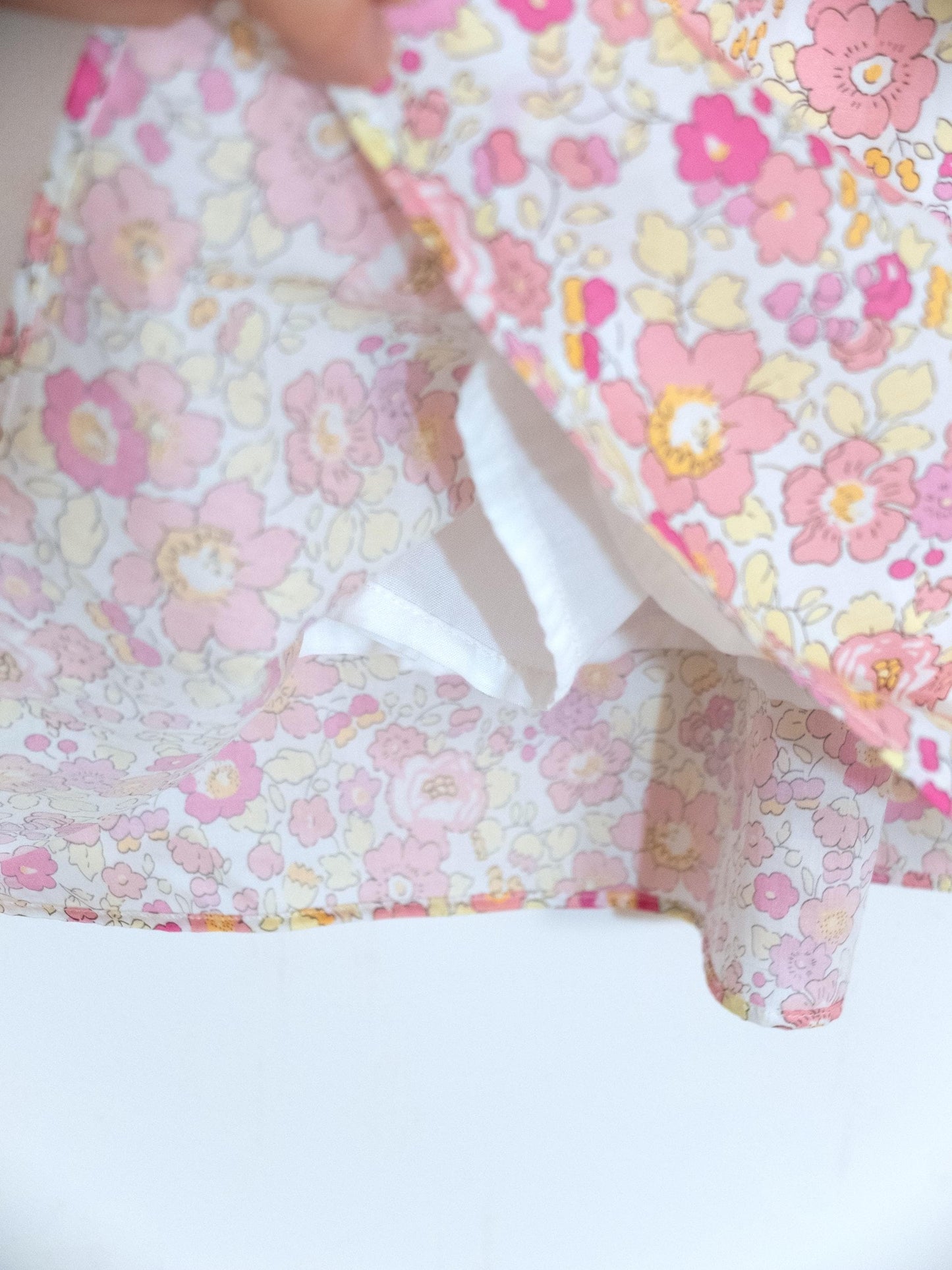 Long Sleeve Liberty London Girl's Dress: Ruffle Collar, Ditsy Floral Cotton