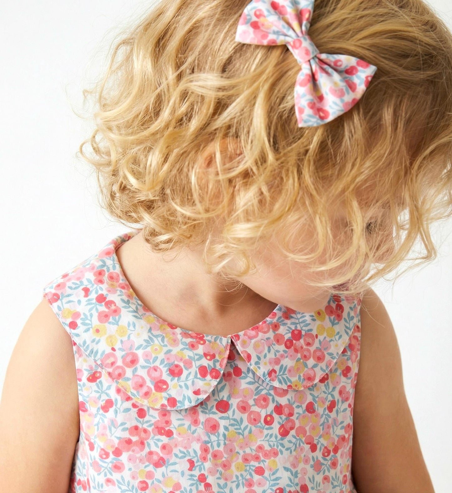 Square Neck Liberty Print Fabric Dress: Puffy Balloon Sleeves, Wiltshire Berries Olive