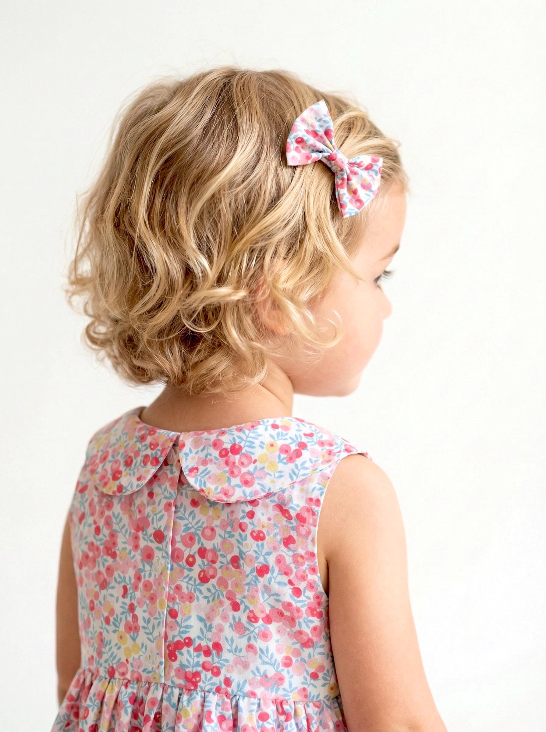 Square Neck Liberty Print Fabric Dress: Puffy Balloon Sleeves, Wiltshire Berries Olive