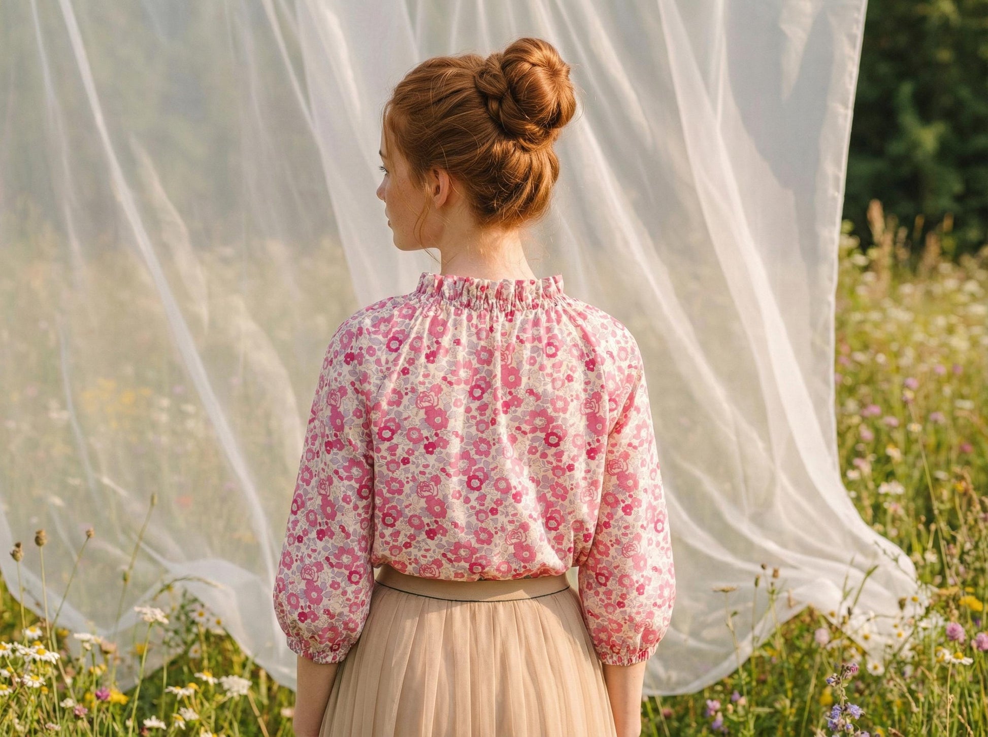 Liberty London Woman Blouse Button Up Half Sleeve