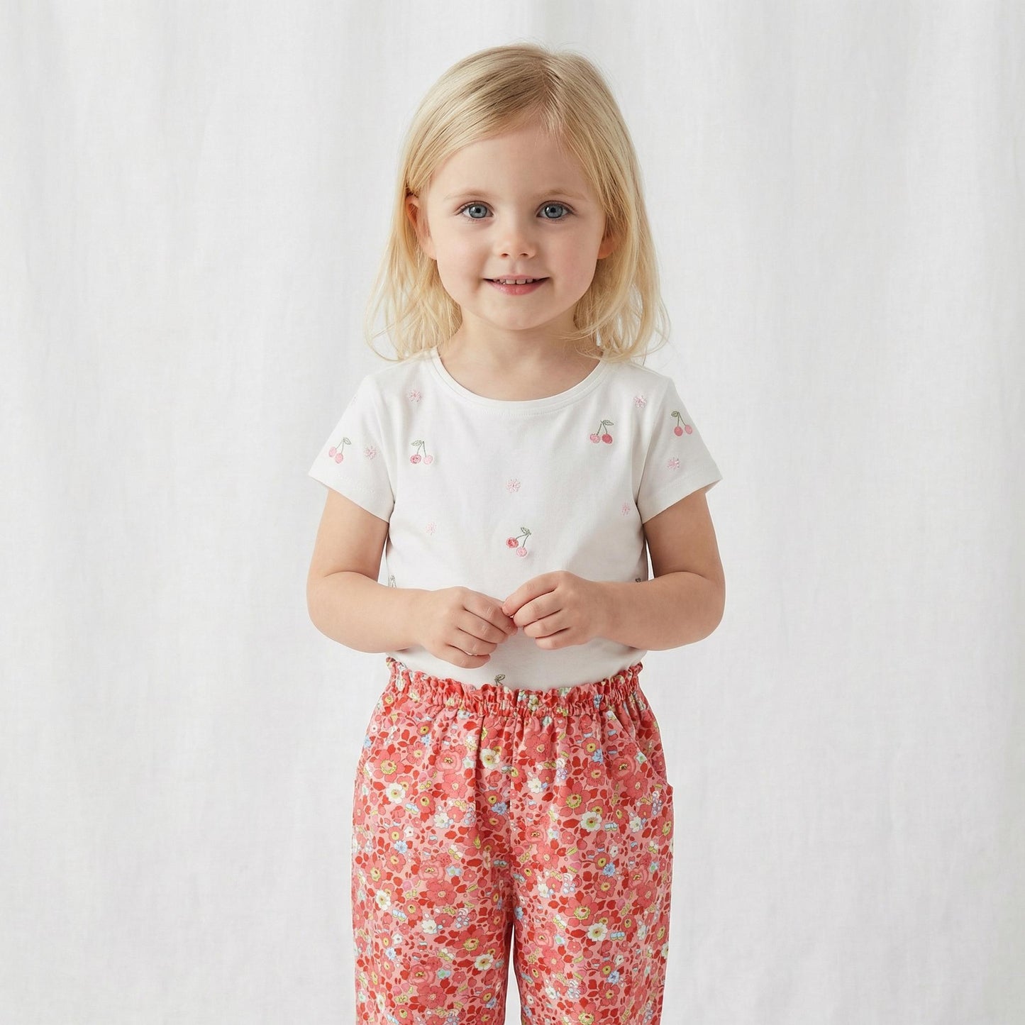 Liberty London Pants: Ditsy Floral Print, Cotton Trousers