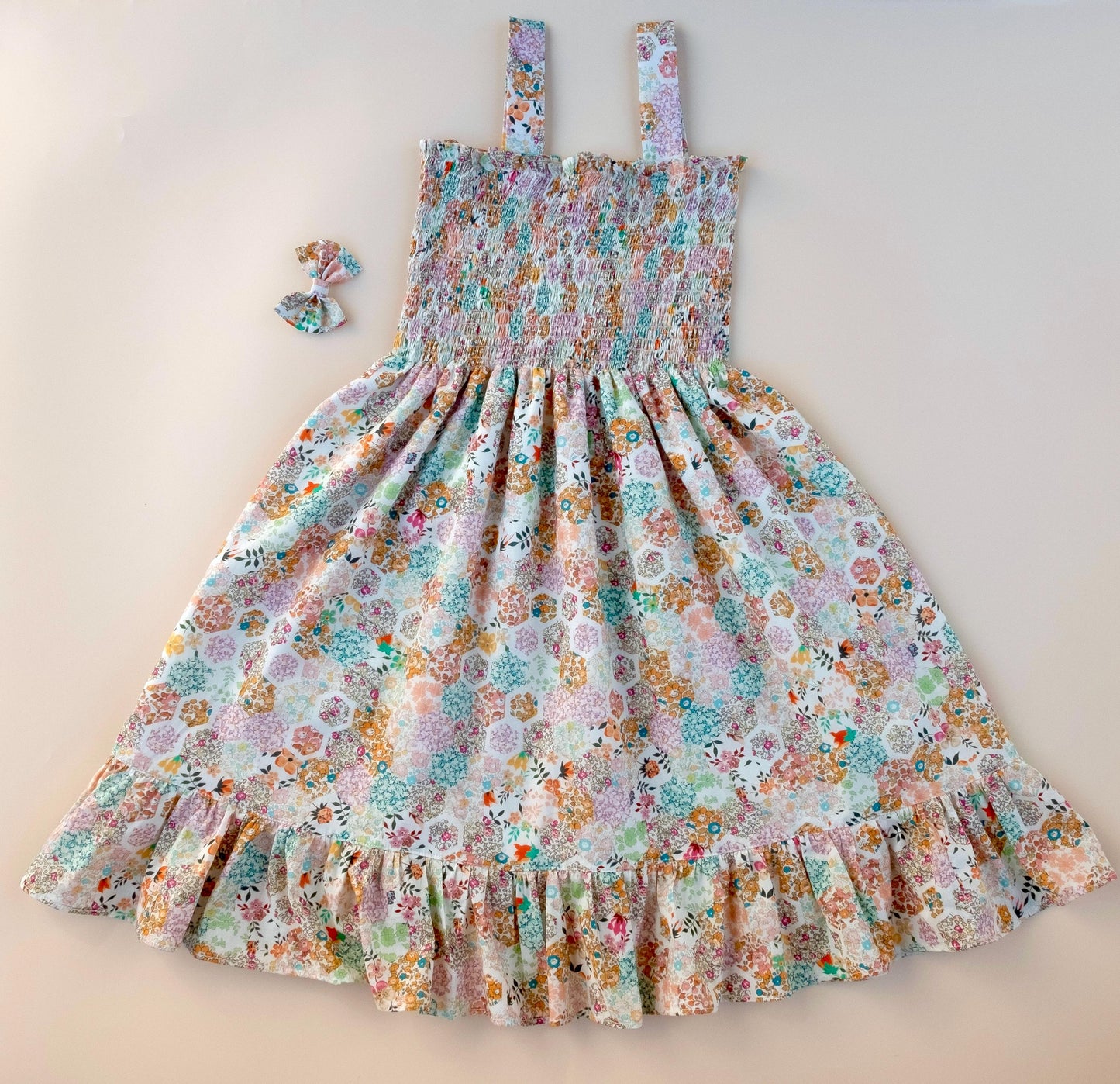 Liberty London Smock Shirred Sundress, Personalised Handmade Children Clothing, Sustainable Tailoring Outfits, Cotton Ethical-wear