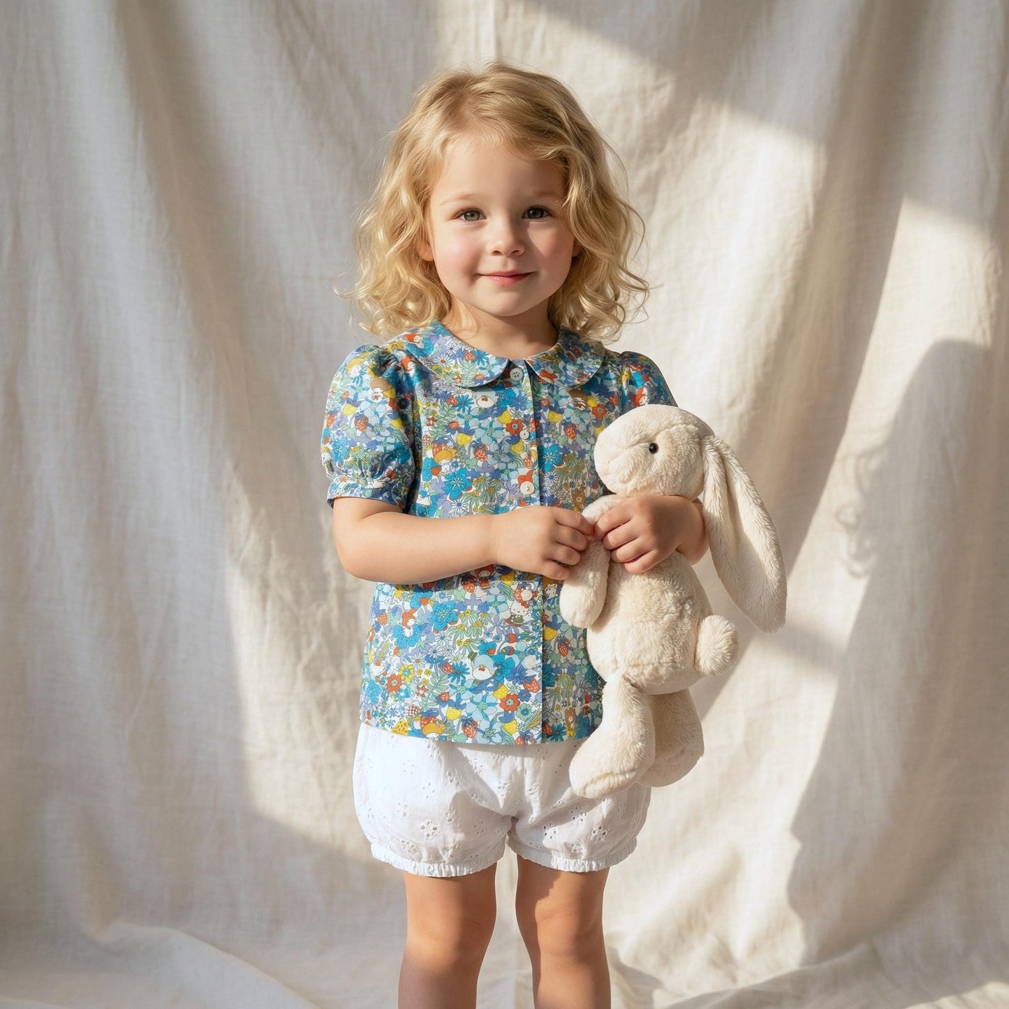 SET 2 Liberty London Baby Floral Long Sleeve Blouse Bloomers Set