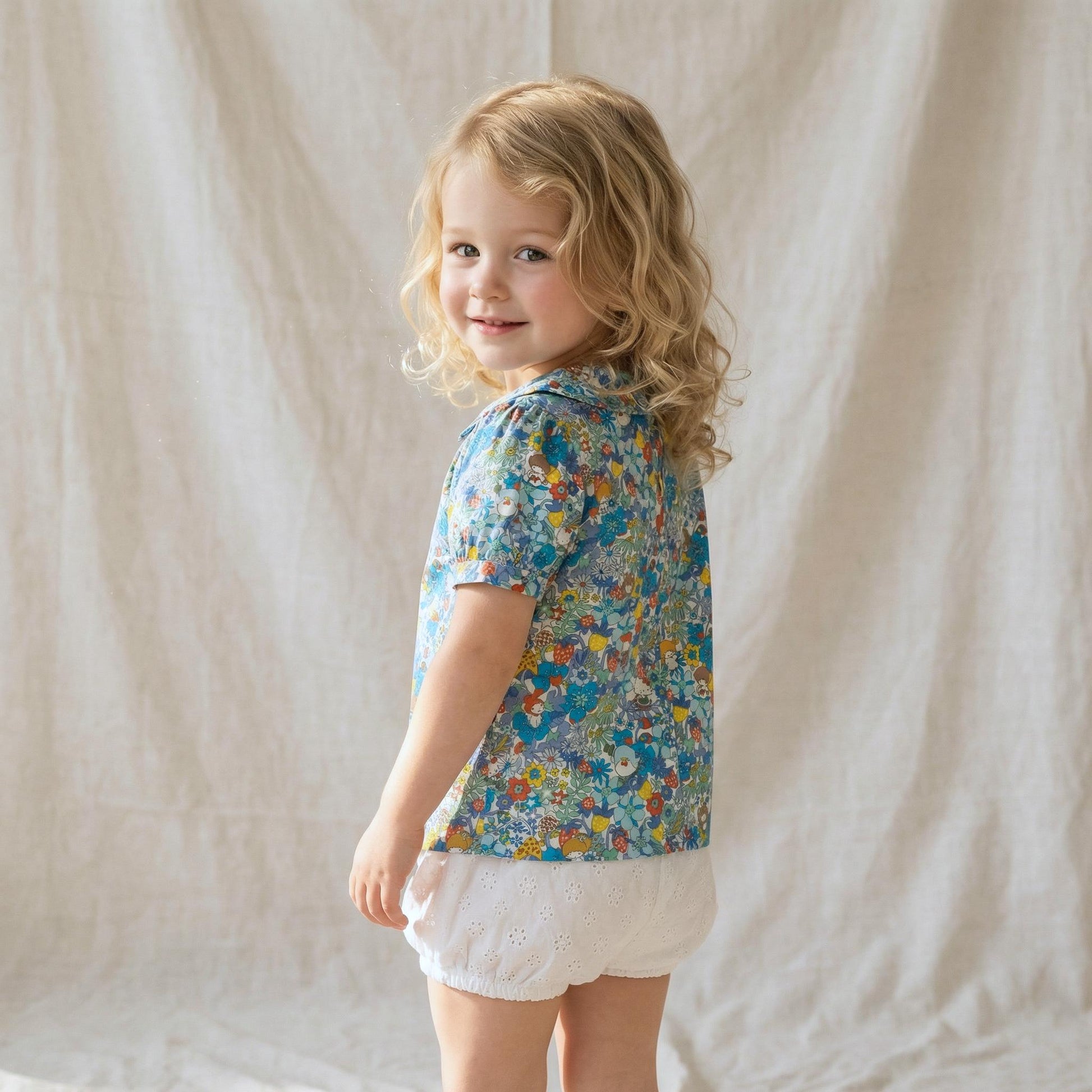SET 2 Liberty London Baby Floral Long Sleeve Blouse Bloomers Set