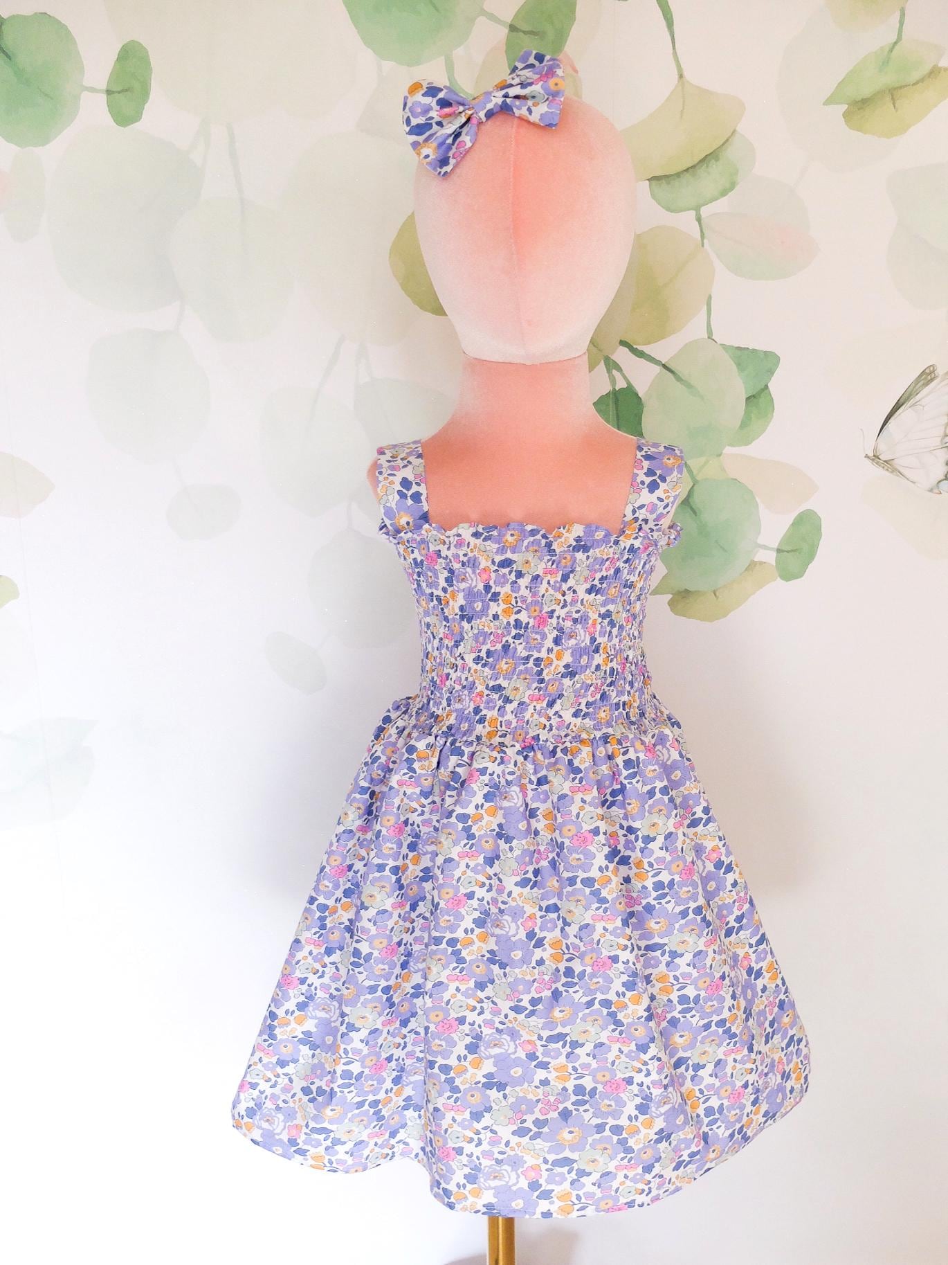 Ruffle Collar Liberty Print Dress Long Sleeve Winter Floral Print