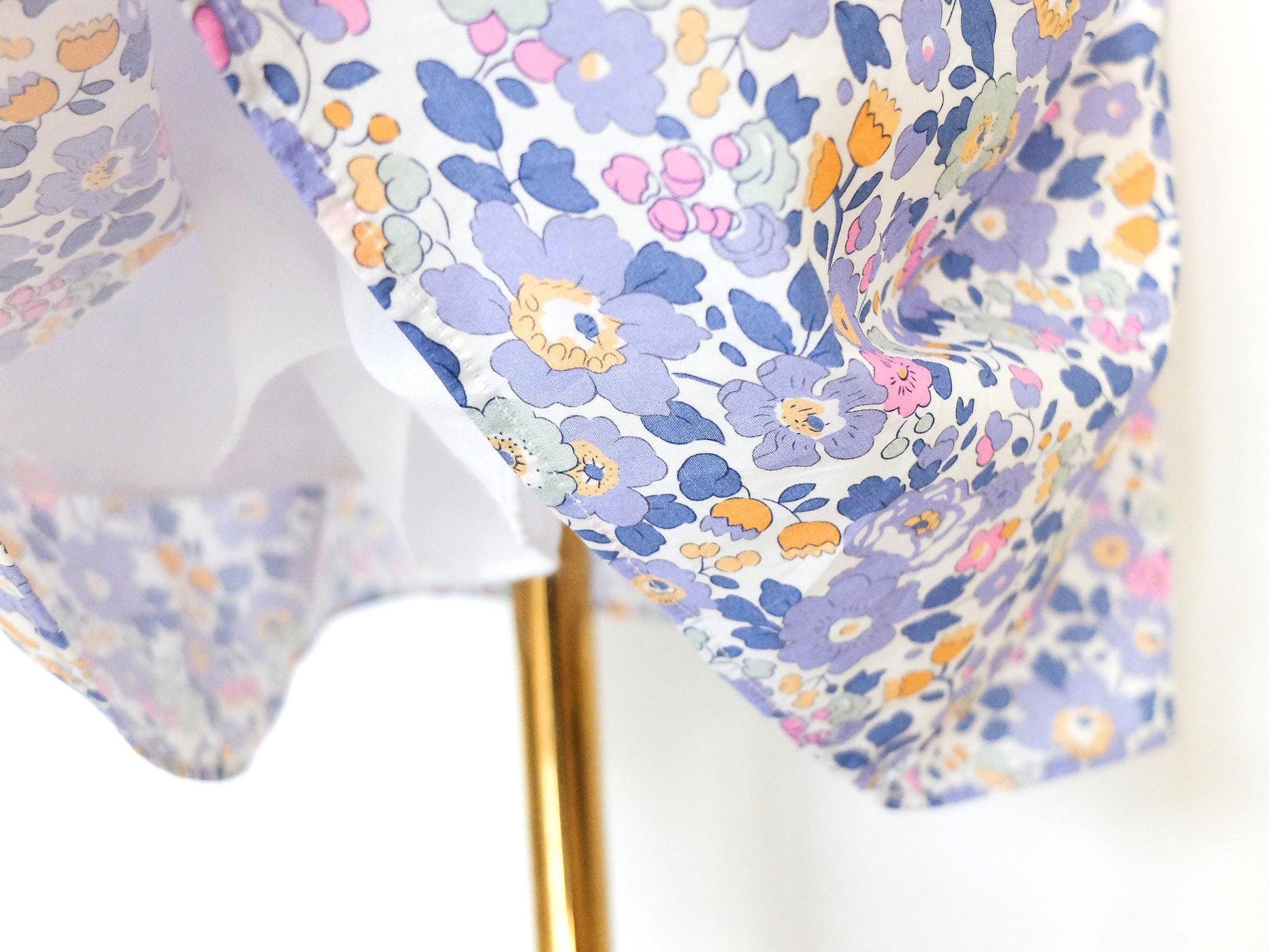 Ruffle Collar Liberty Print Dress Long Sleeve Winter Floral Print