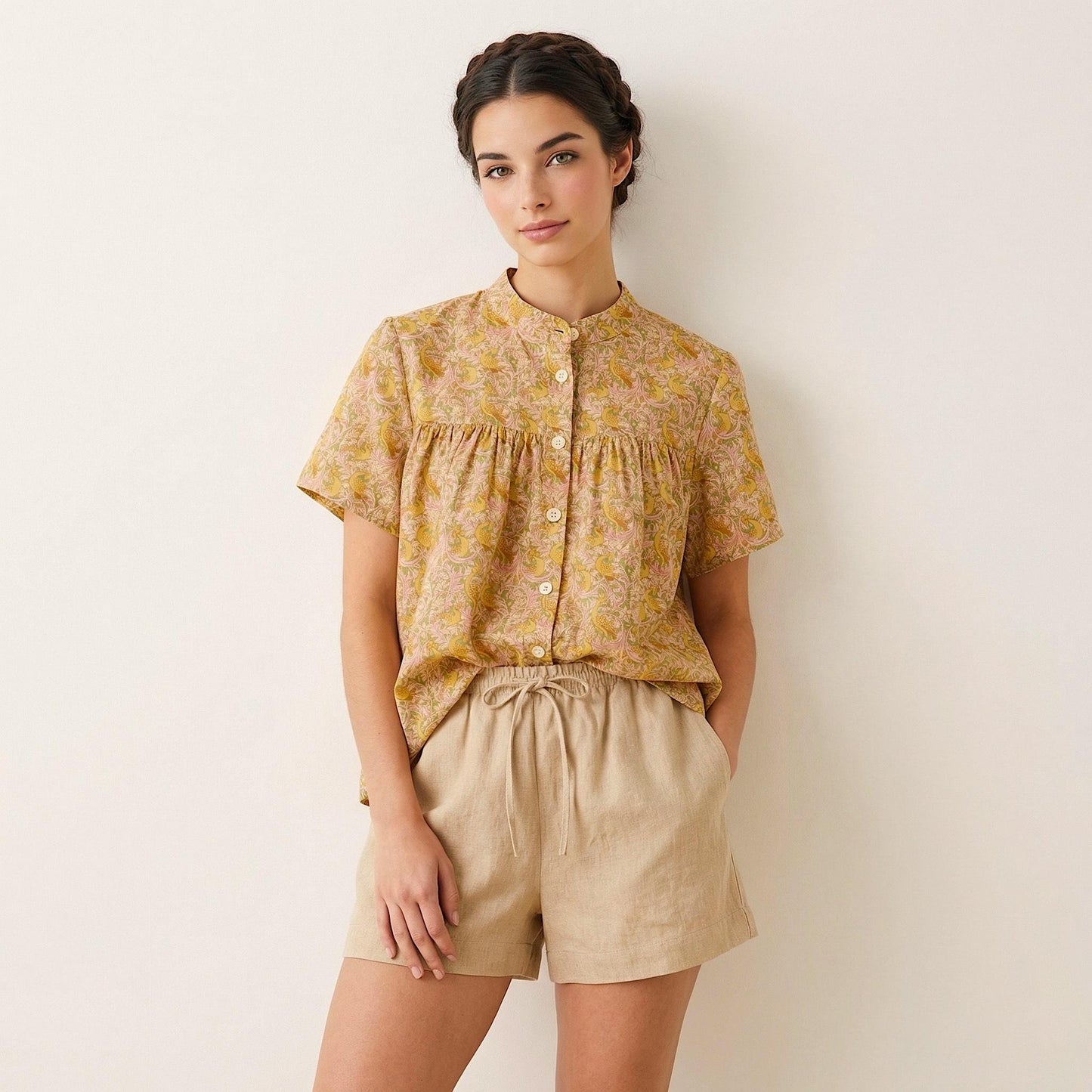 Christmas Baby Girl Outfit: Liberty London Strawberry Thief Top & Bloomers