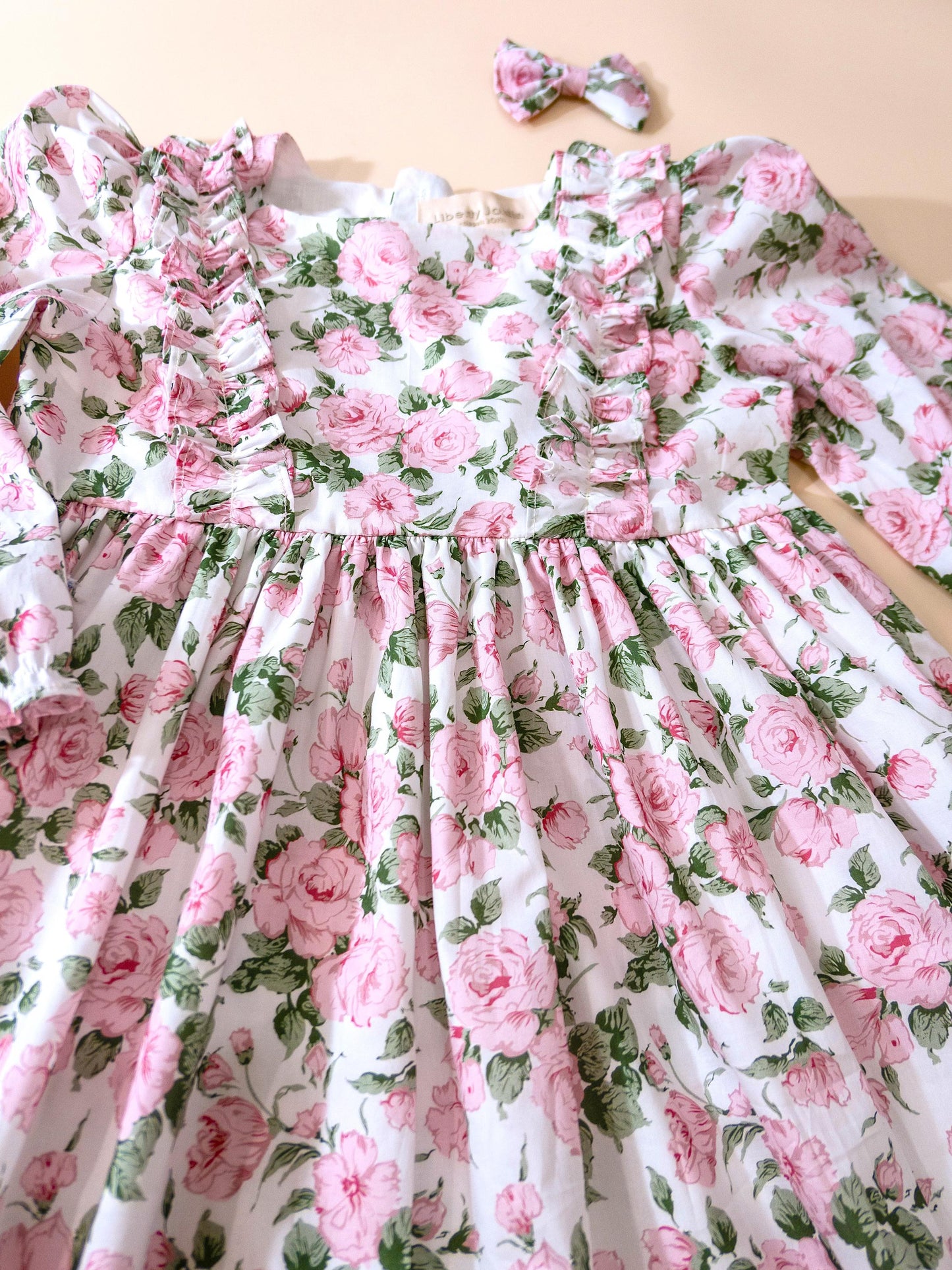 Liberty London Wedding Flower Girl Dress, Handmade Heirloom Children Clothing, Sustainable Tailoring Floral-Print Outfits