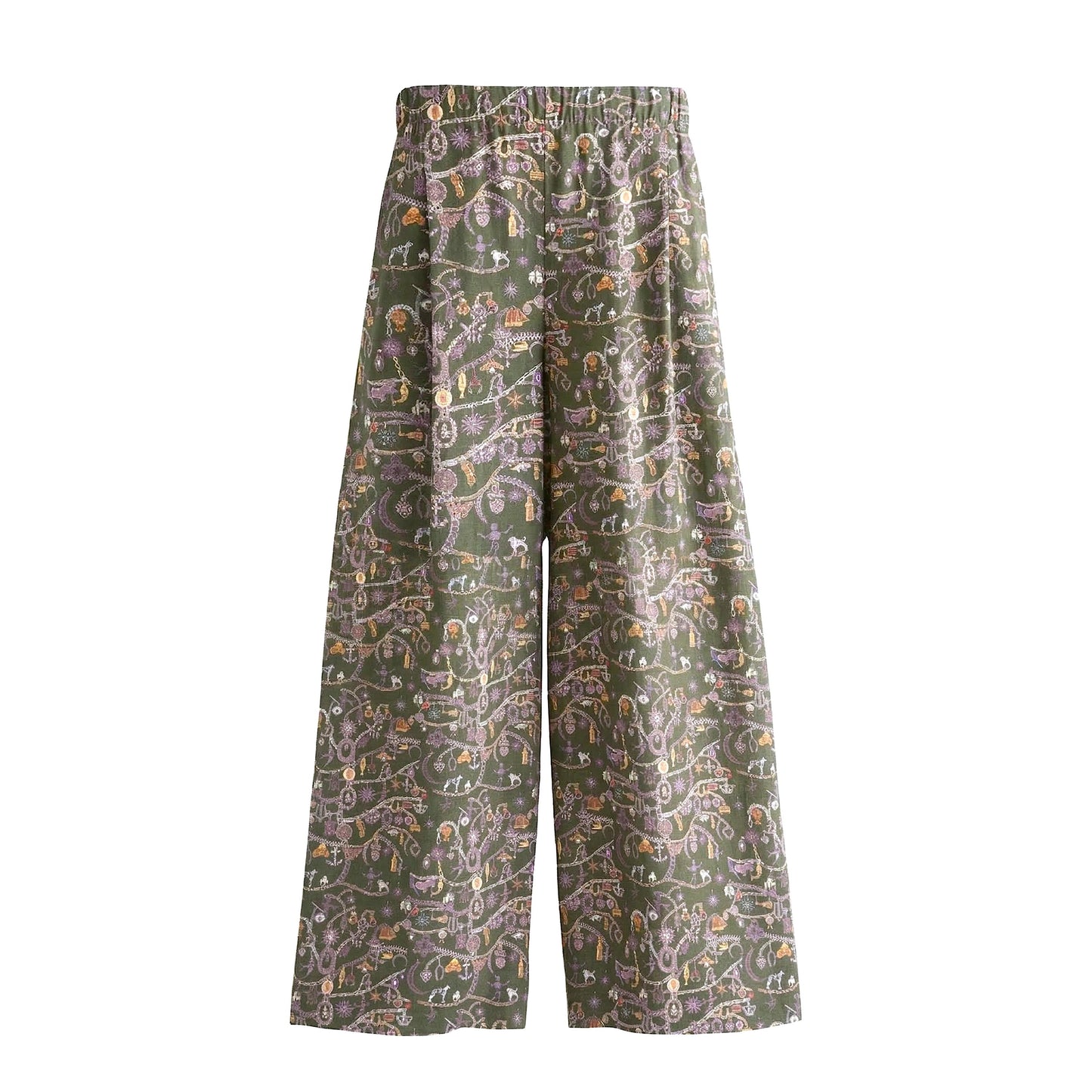 Liberty London Palazzo Pants: Floral Print Wide Leg Trousers