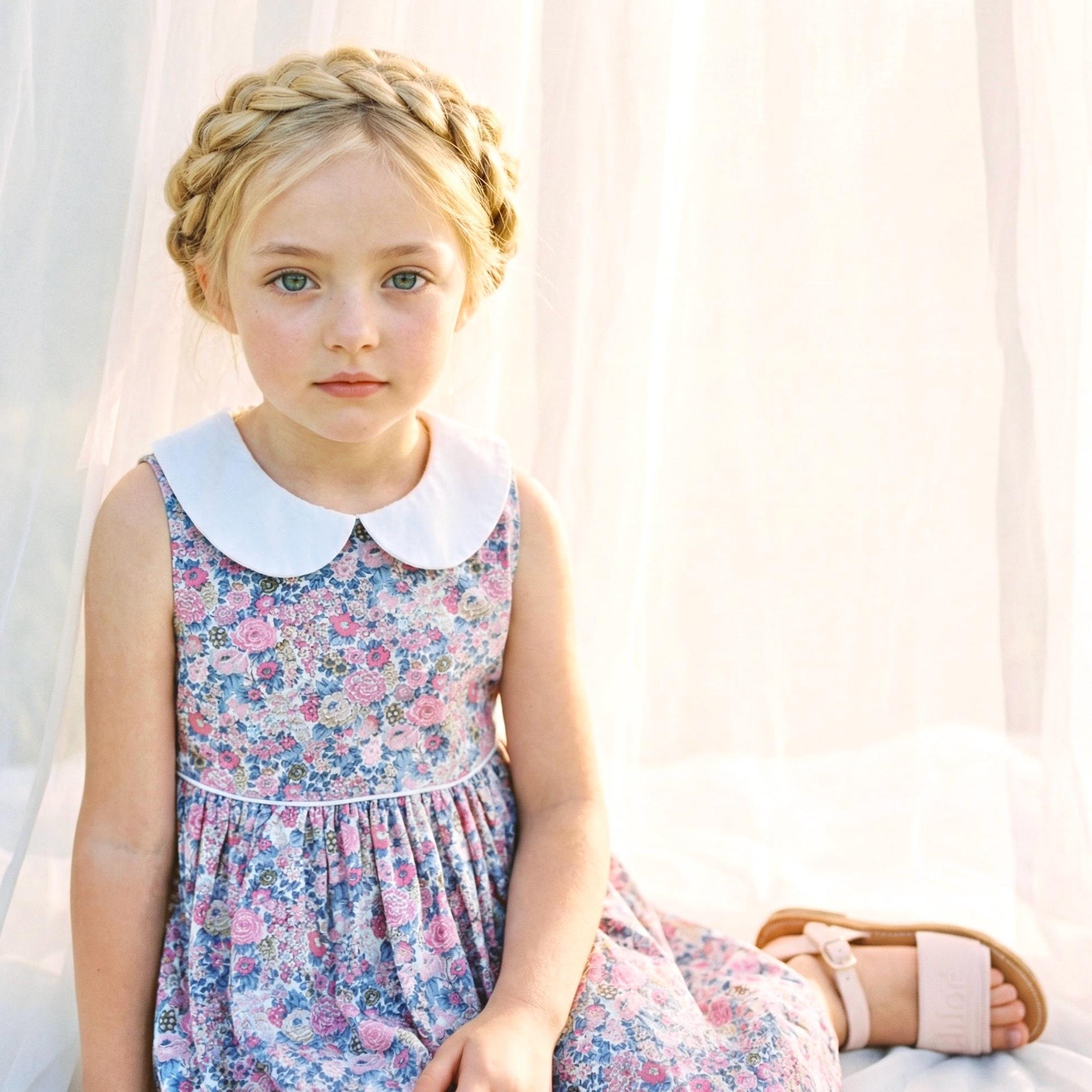 Liberty London Floral Dress: English Cotton Flower Girl Dress
