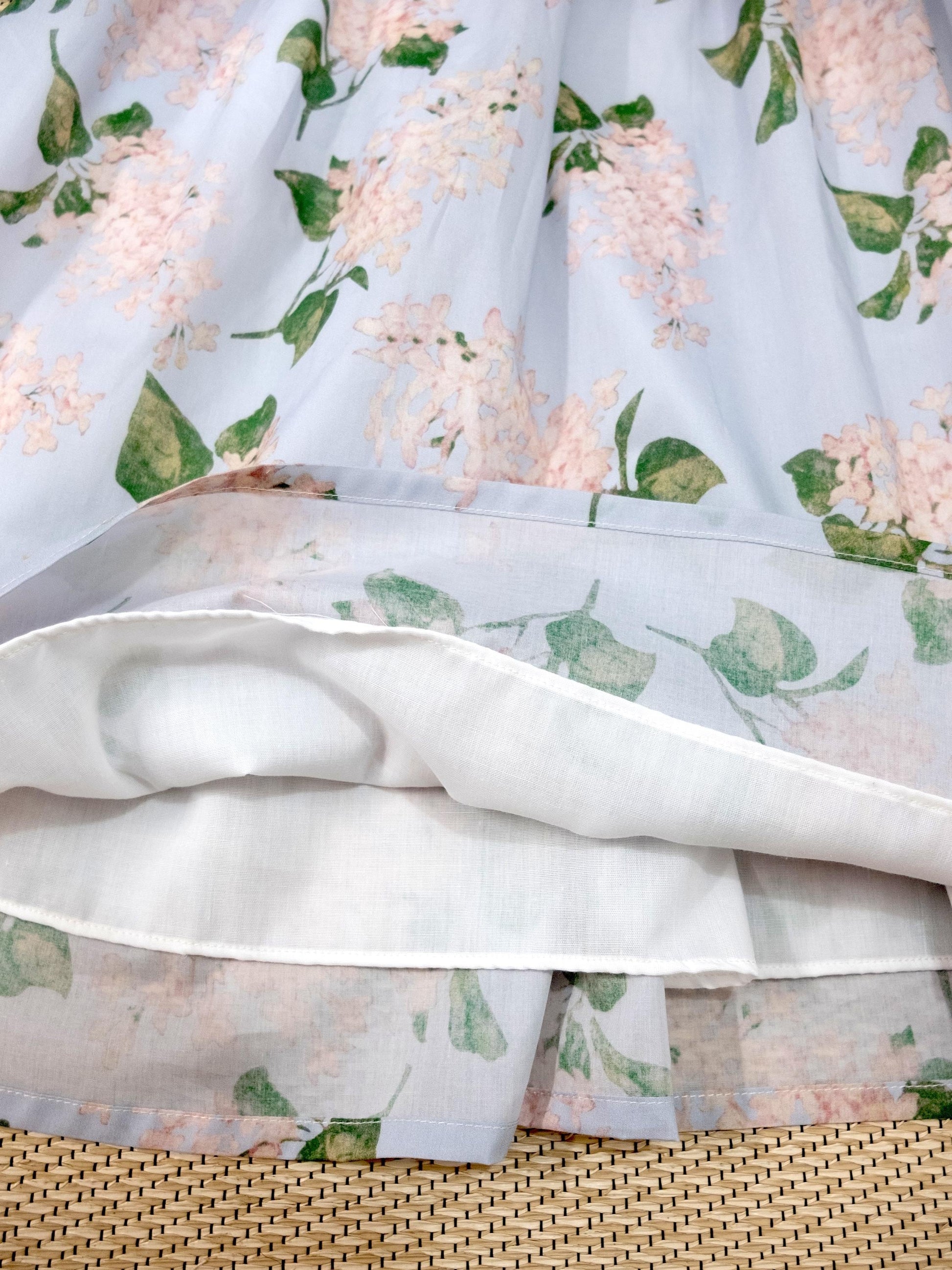 Liberty London Smock Dress, Floral-Print Peter-Pan Collared Handmade Children-wear, Sustainable Cotton Clothing, Long-sleeved Dress