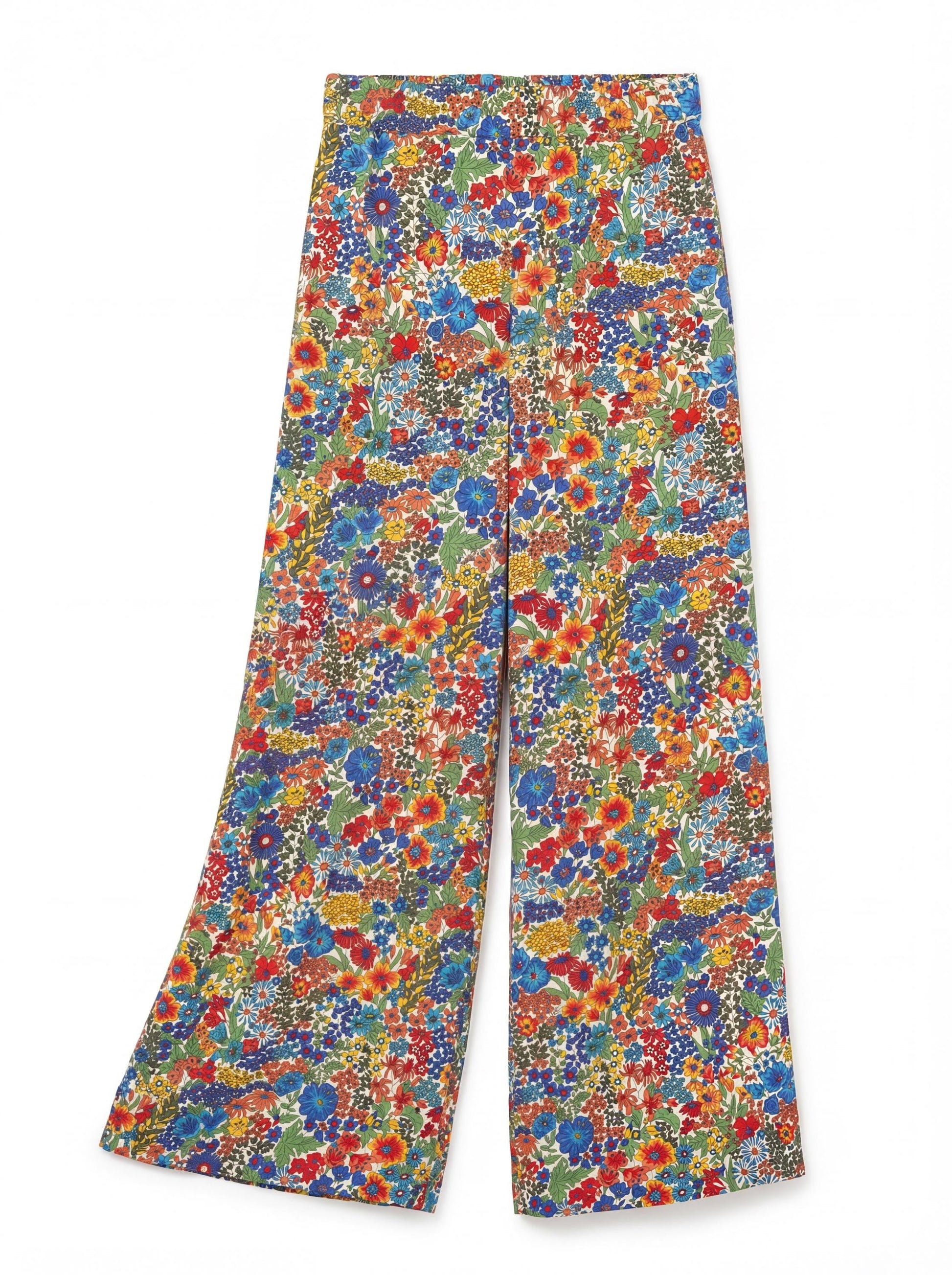 Liberty London Palazzo Trousers, Wide-legged Handmade Personalised Pants, Lightweight Cotton Loungewear Bottoms, Sustainable Clothing