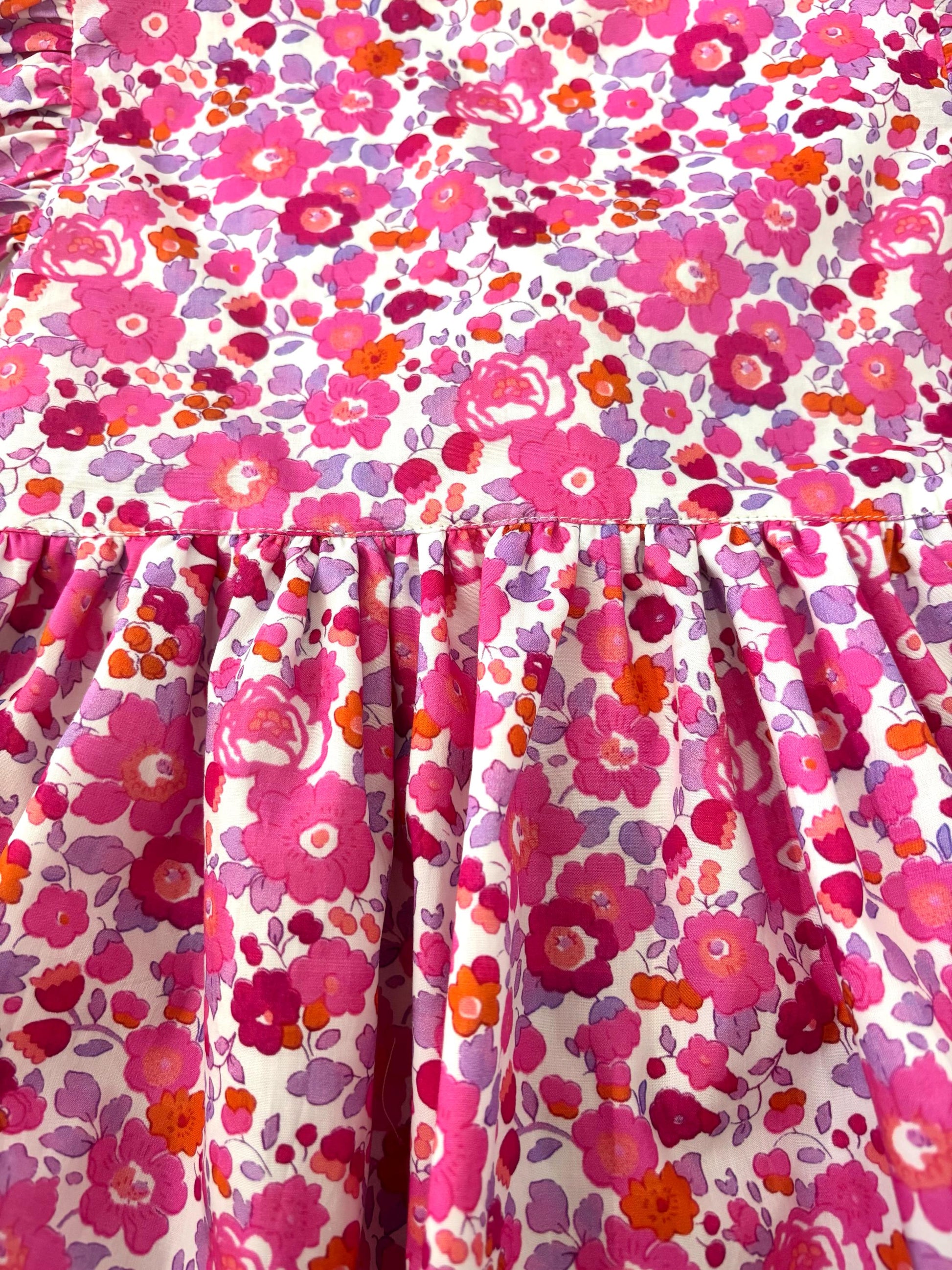 Liberty London Pinafore Sundress, Handmade Sustainable Cotton Clothing, Personalised Children-wear, Customised Tailoring Botanical Dress