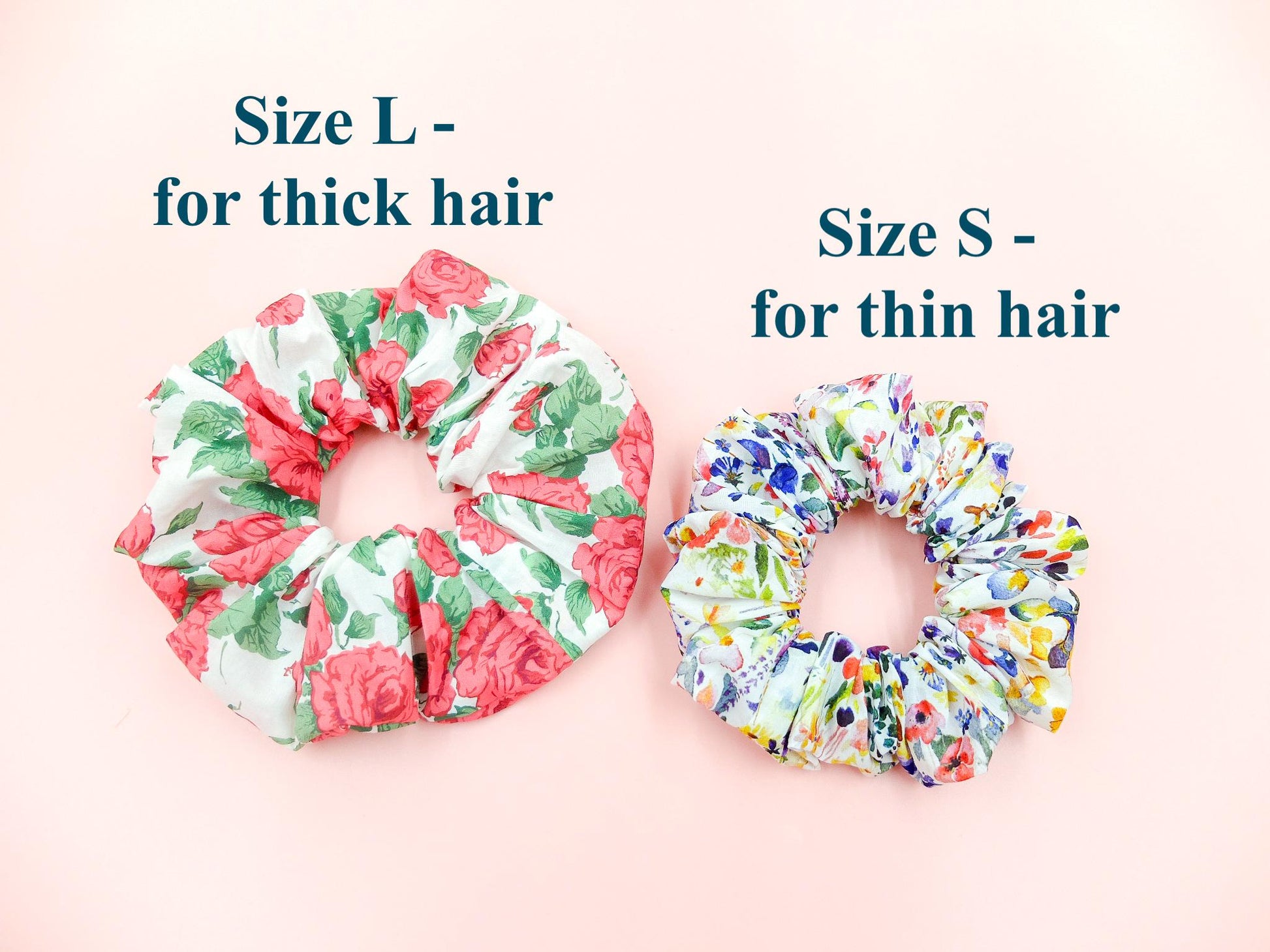 Liberty London Handmade Scrunchies, Personalised Accessories, Versatile Botanical Boho-inspired Hair-ties, Sustainable Customised Hairbands