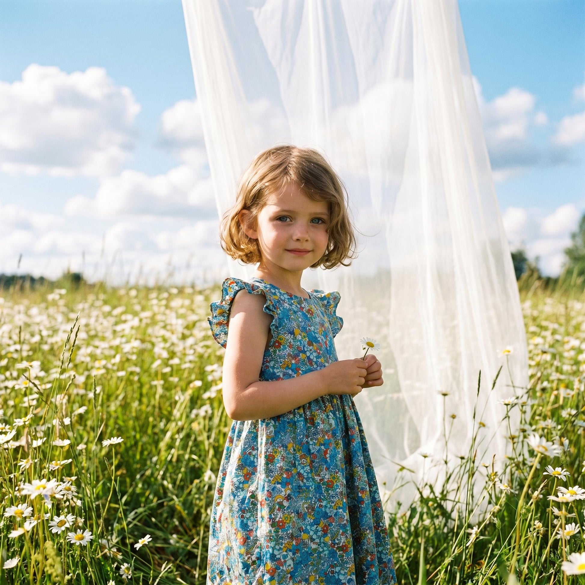Liberty London Sleeveless Sundress, Handmade Cotton Botanical Dress, Personalised Sustainable Clothing, Customised Tailoring Children-wear
