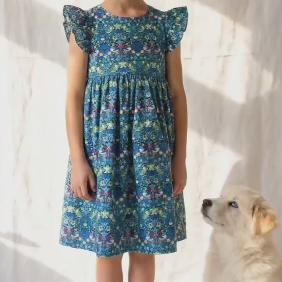 Liberty London Sleeveless Sun Dress, Handmade Floral Print Cotton Tana Lawn Clothing, Summer Outfits