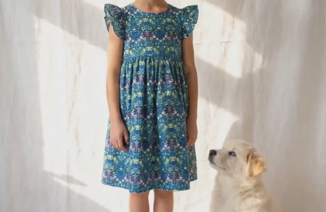 Liberty London Sleeveless Sun Dress, Handmade Floral Print Cotton Tana Lawn Clothing, Summer Outfits