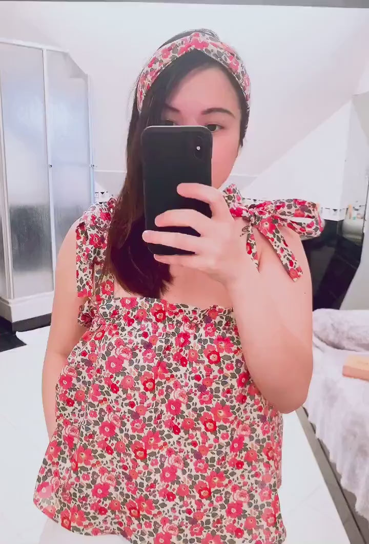 Liberty London Floral Lounge Set, Tana Lawn Cotton Tank Top & Palazzo Pants