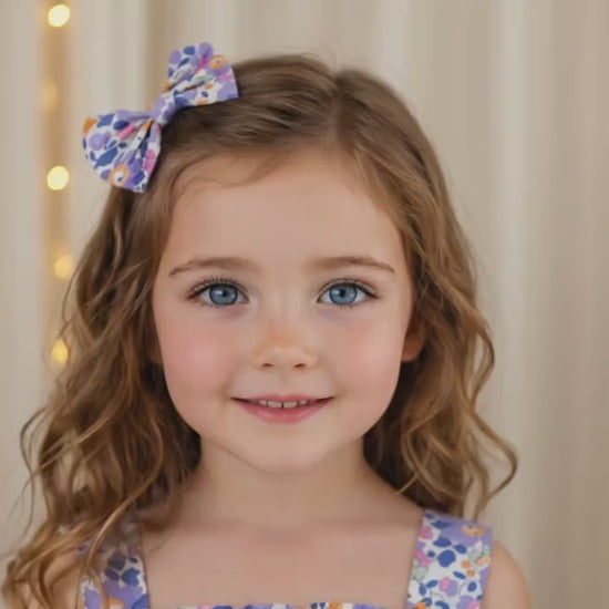 Liberty London Smock Shirred Sun-Dress, Floral-print Handmade Children-wear, Sustainable Ethical-Clothing, Personalised Flower Girl Outfit