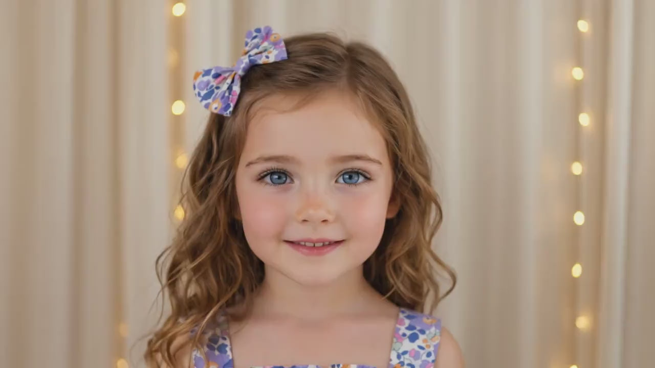 Liberty London Smock Shirred Sun-Dress, Floral-print Handmade Children-wear, Sustainable Ethical-Clothing, Personalised Flower Girl Outfit