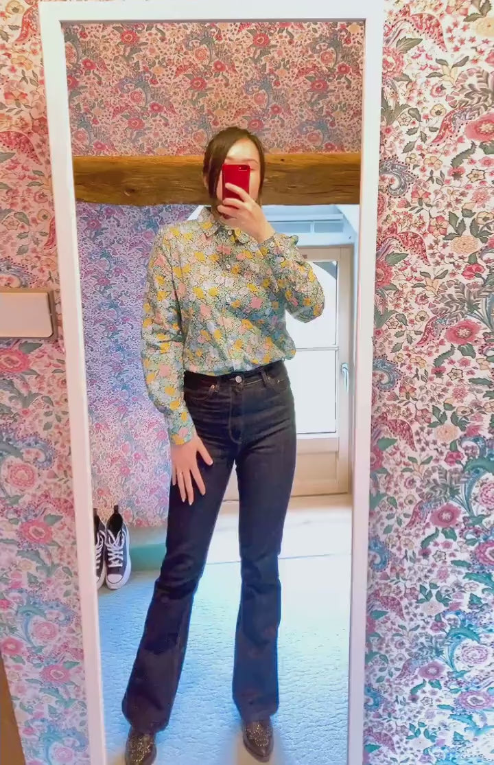 Long Sleeve Liberty Print Woman Shirt